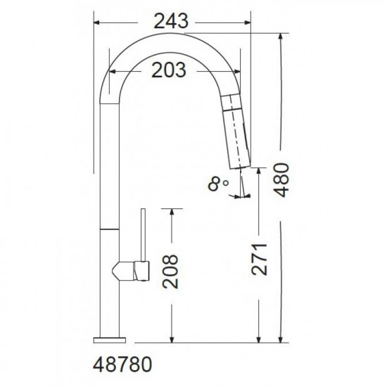 Μπαταρία Κουζίνας με ντους Armando Vicario Tozo 48780-1421 Asphalt Μπαταρία Κουζίνας με ντους Armando Vicario Tozo 48780-1421 Asphalt